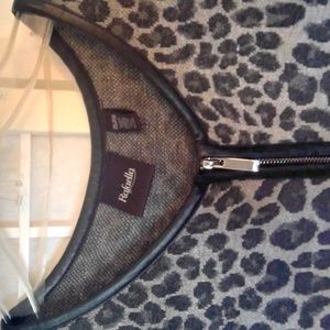 dress, long sleeve, leopard print, grey